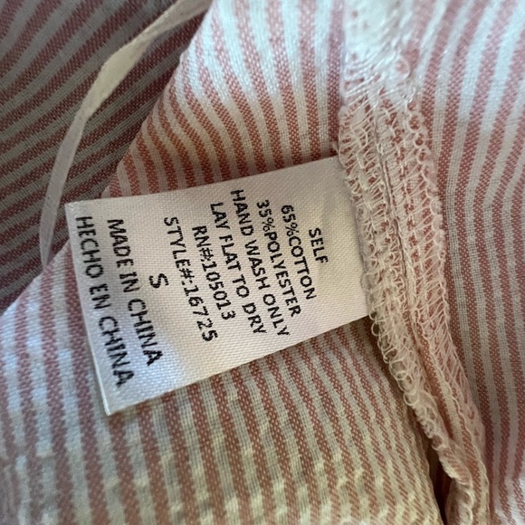 Savanna Jane “Make it Good” Pink Seersucker Floral Embroidered Top - Picture 8 of 8